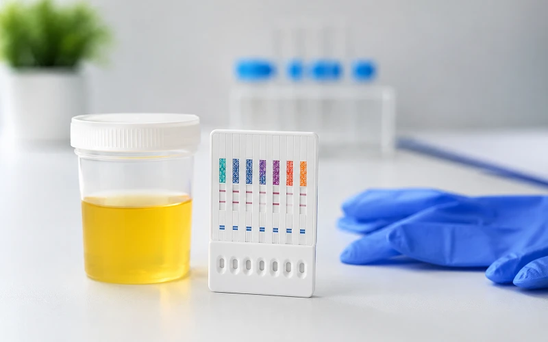 Clean lab testing scene with equipment
